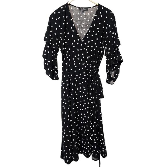 Robe Fille à Pois Noirs Et Blancs Cherokee - Taille 12 - Occasion Très Bon état